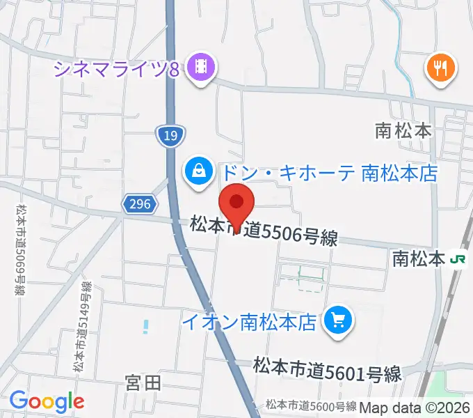 カワイ松本ショップの地図