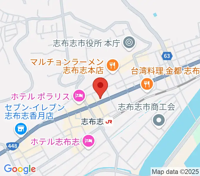 志布志 島津キュレオホールの地図
