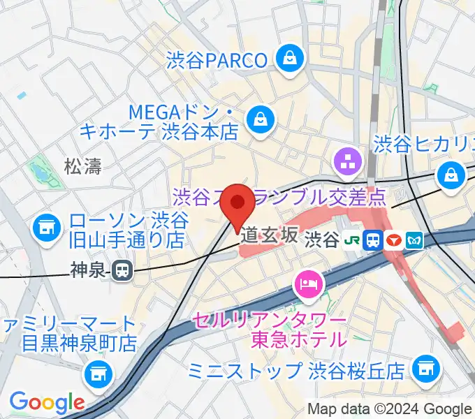 スタジオファミリア渋谷店の地図