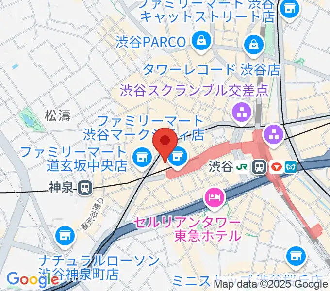 スタジオファミリア渋谷店の地図