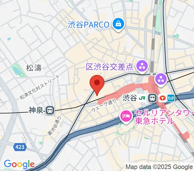 スタジオファミリア渋谷店の地図
