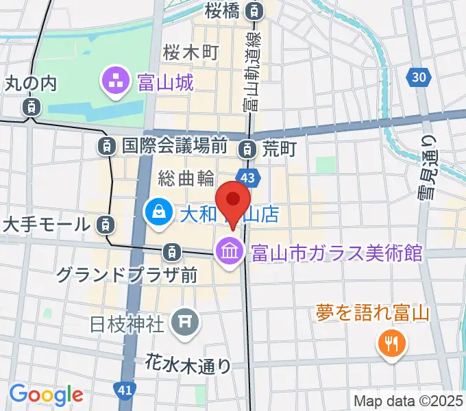 カワイ富山ショップの地図