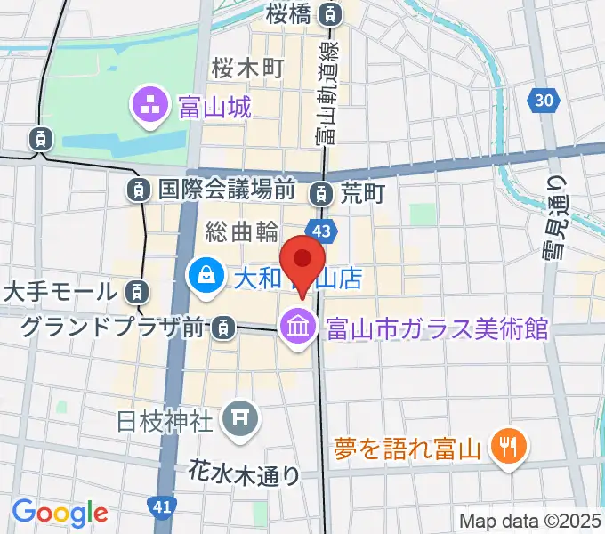 カワイ富山ショップの地図