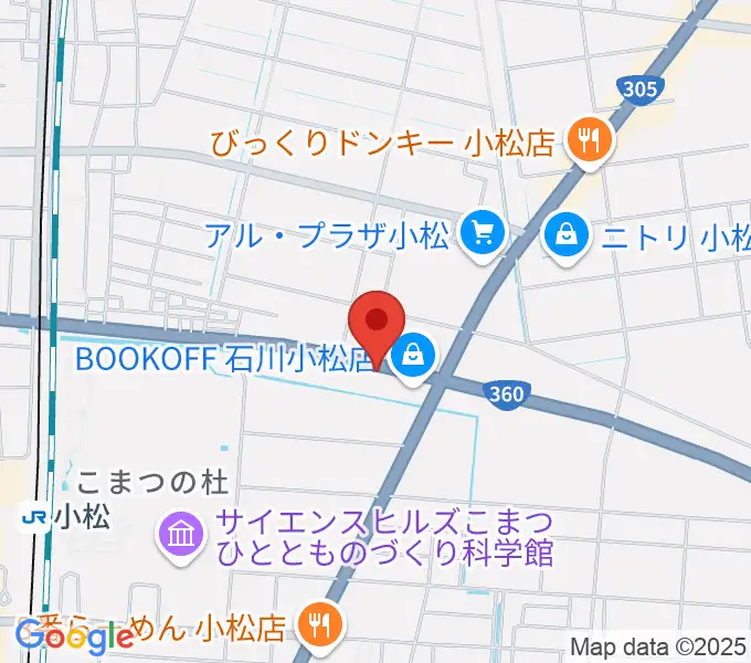 カワイ小松ショップの地図