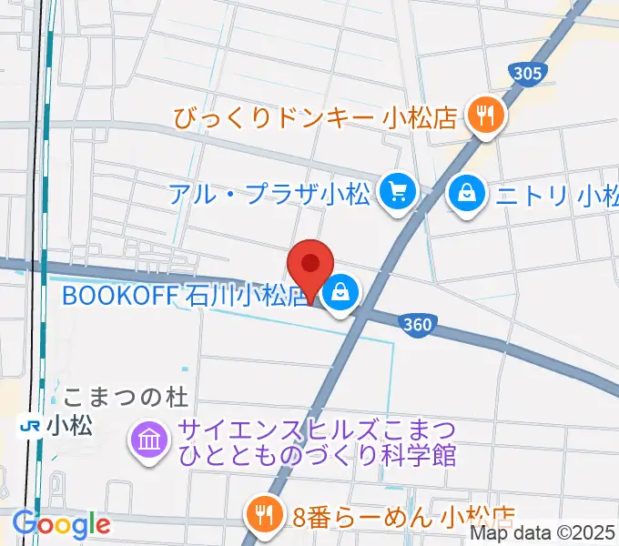 カワイ小松ショップの地図