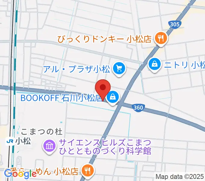 カワイ小松ショップの地図