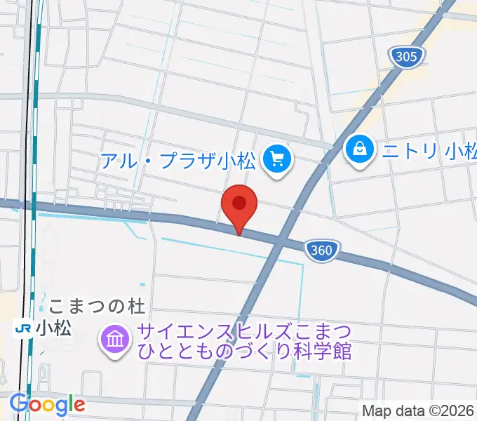 カワイ小松ショップの地図