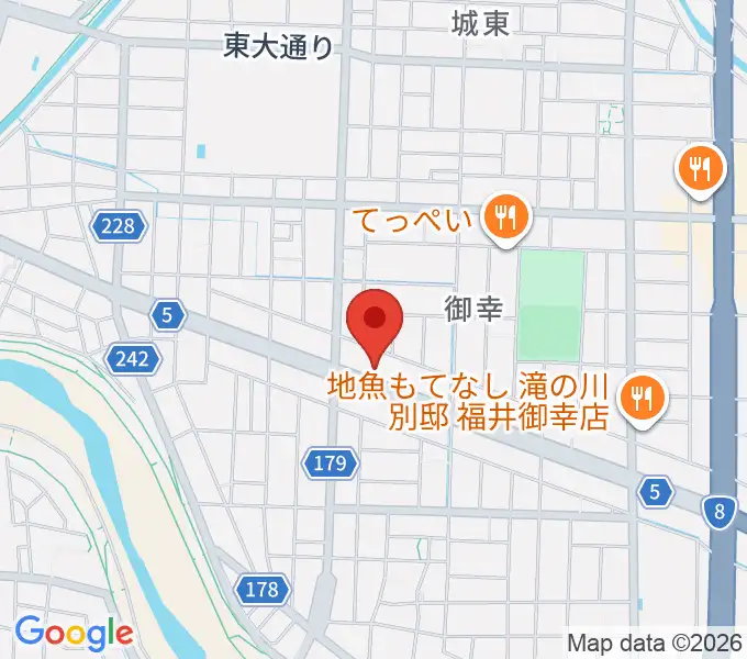 カワイ福井ショップの地図