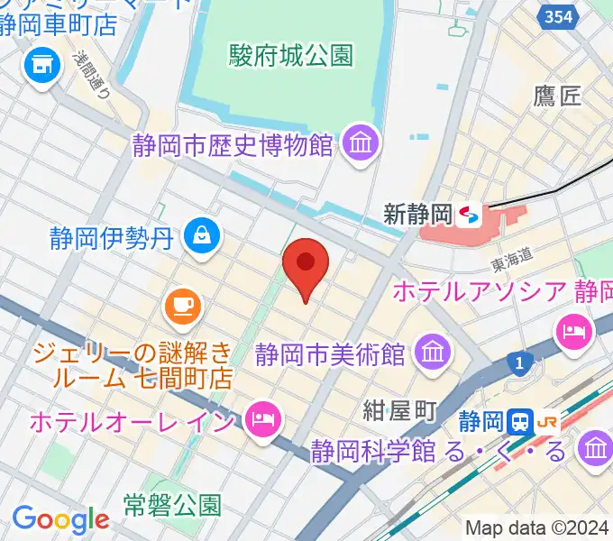 カワイ静岡ショップの地図