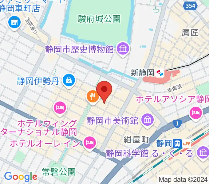 カワイ静岡ショップの地図