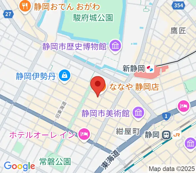 カワイ静岡ショップの地図
