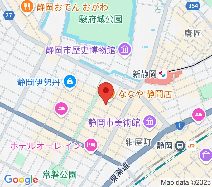 カワイ静岡ショップの地図