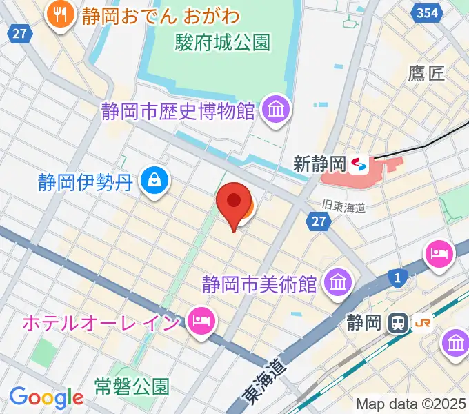 カワイ静岡ショップの地図