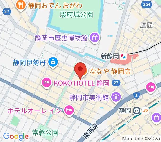 カワイ静岡ショップの地図