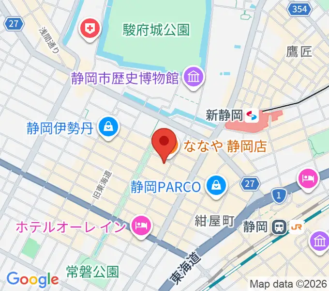カワイ静岡ショップの地図