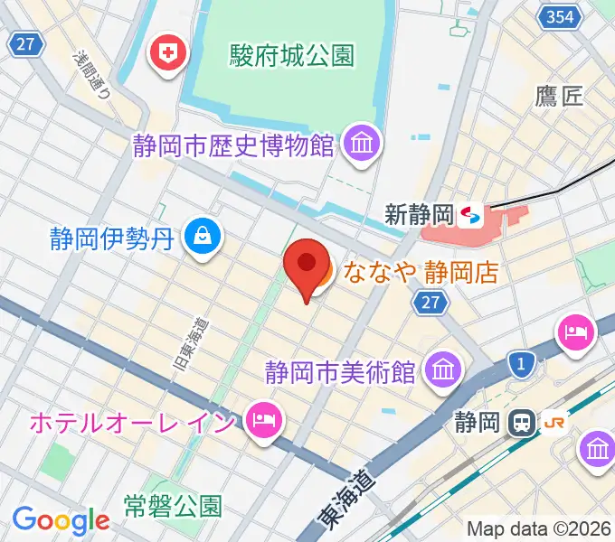 カワイ静岡ショップの地図
