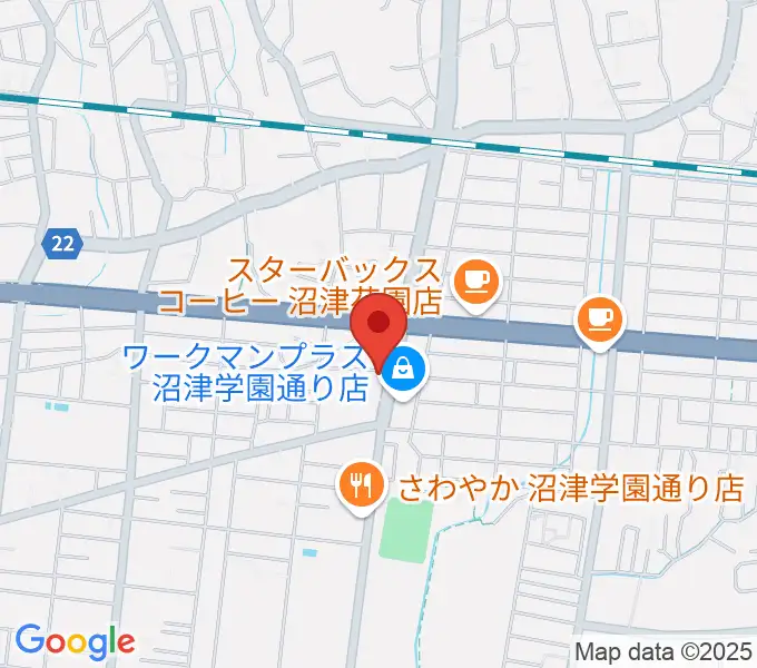 カワイ沼津ショップの地図