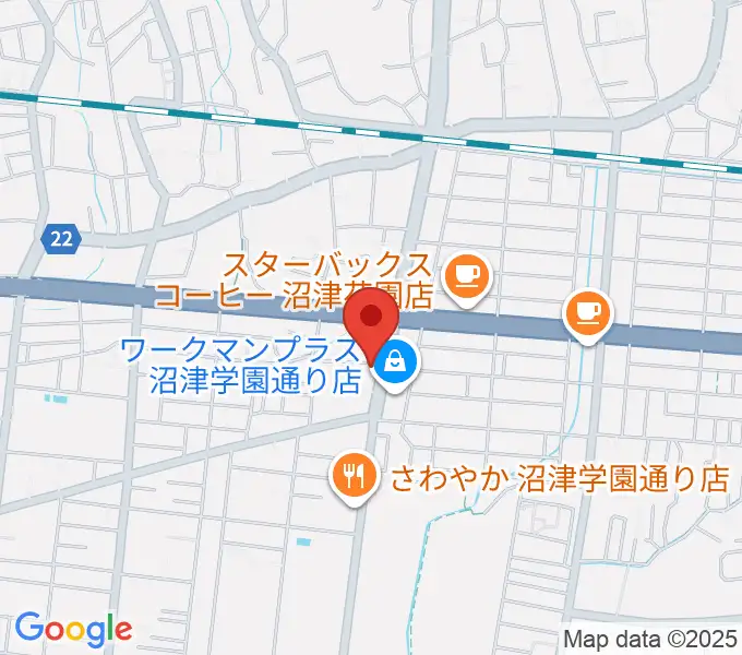 カワイ沼津ショップの地図