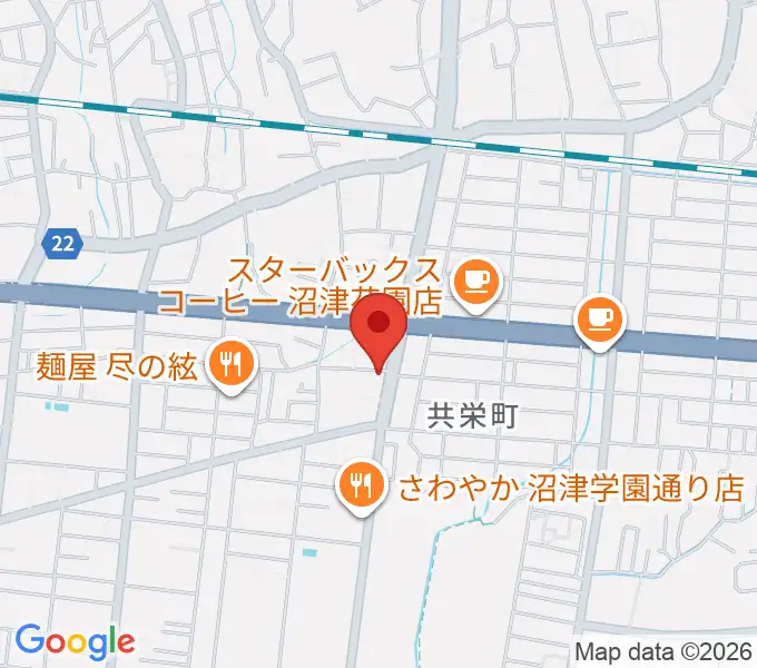カワイ沼津ショップの地図