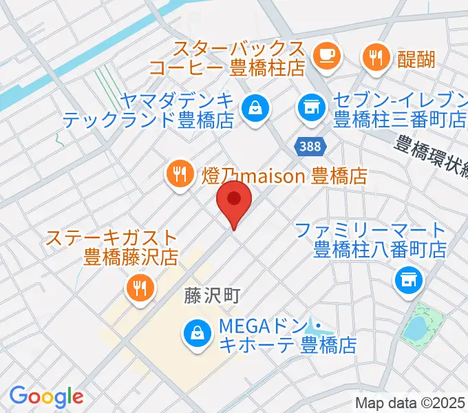 カワイ豊橋ショップの地図