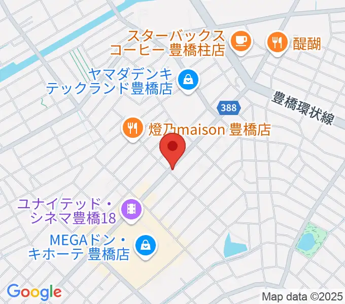 カワイ豊橋ショップの地図
