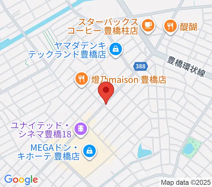 カワイ豊橋ショップの地図