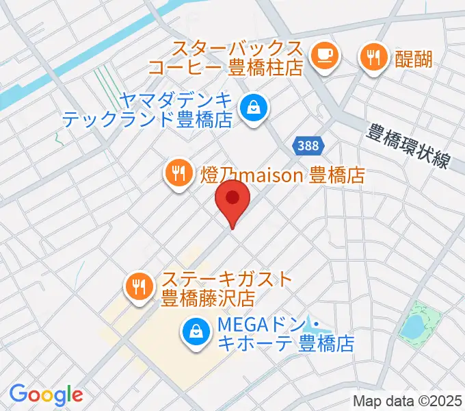 カワイ豊橋ショップの地図