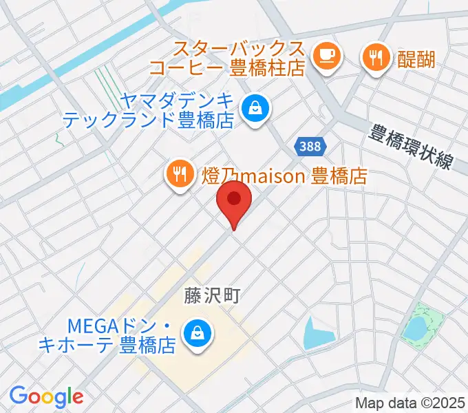 カワイ豊橋ショップの地図