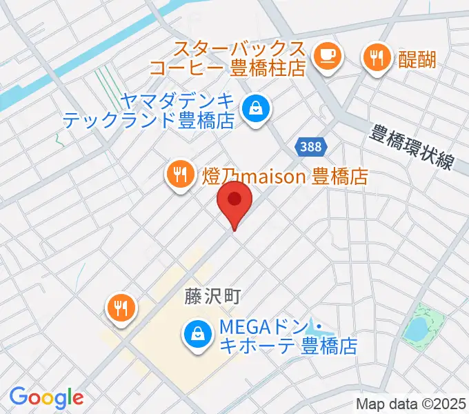 カワイ豊橋ショップの地図