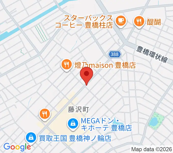 カワイ豊橋ショップの地図