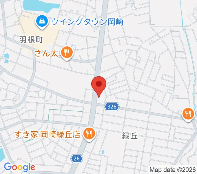 カワイ岡崎ショップの地図