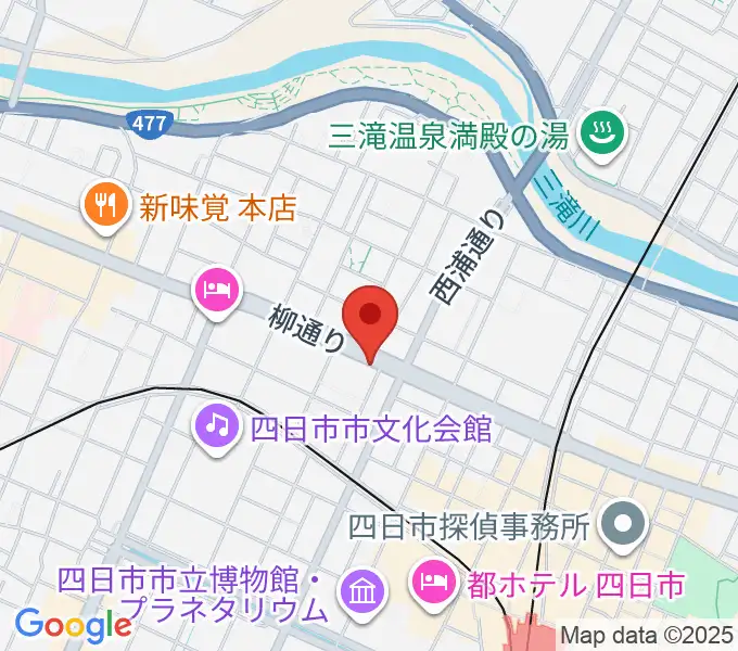 カワイ四日市ショップの地図