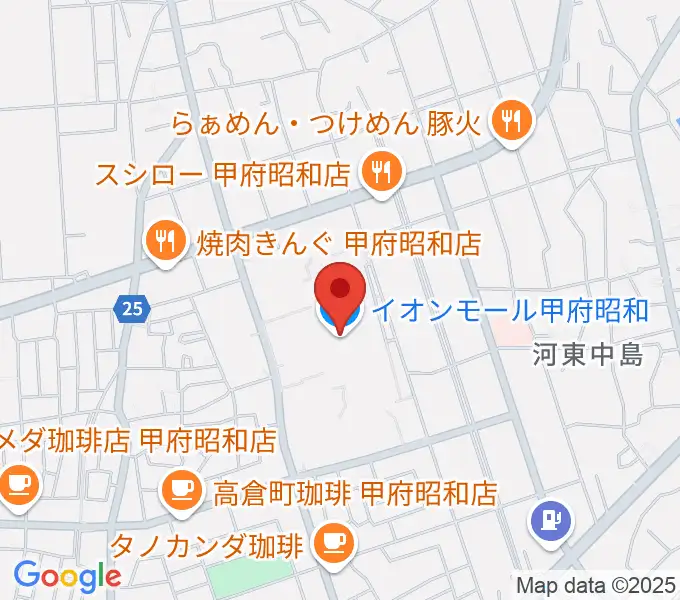 島村楽器 イオンモール甲府昭和店の地図