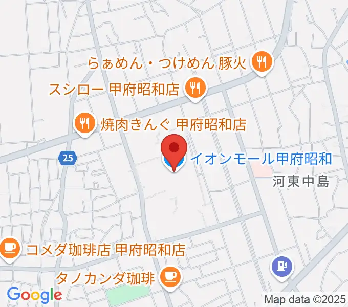 島村楽器 イオンモール甲府昭和店の地図
