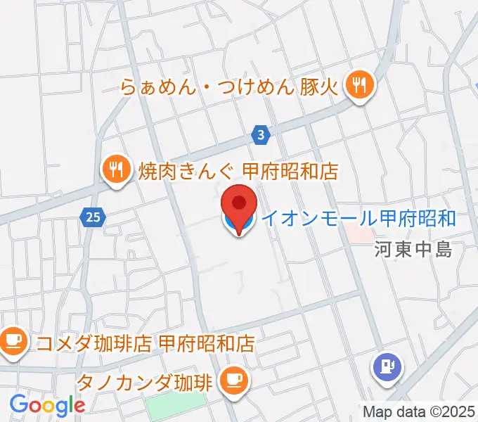 島村楽器 イオンモール甲府昭和店の地図