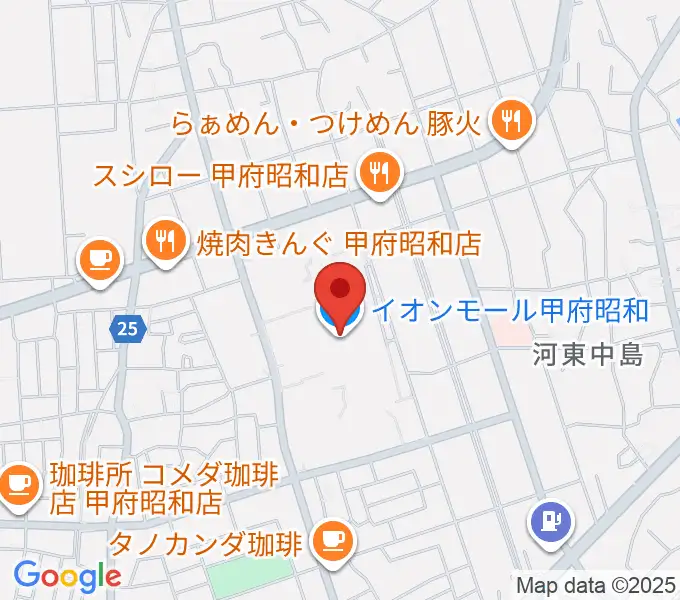 島村楽器 イオンモール甲府昭和店の地図