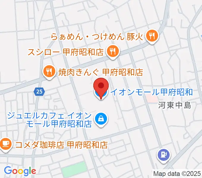 島村楽器 イオンモール甲府昭和店の地図