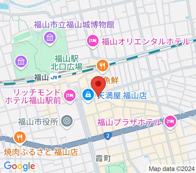 カワイ福山ショップの地図