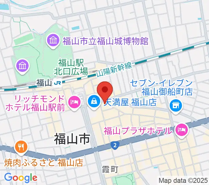 カワイ福山ショップの地図