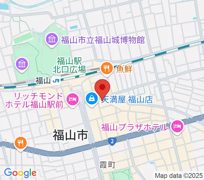 カワイ福山ショップの地図