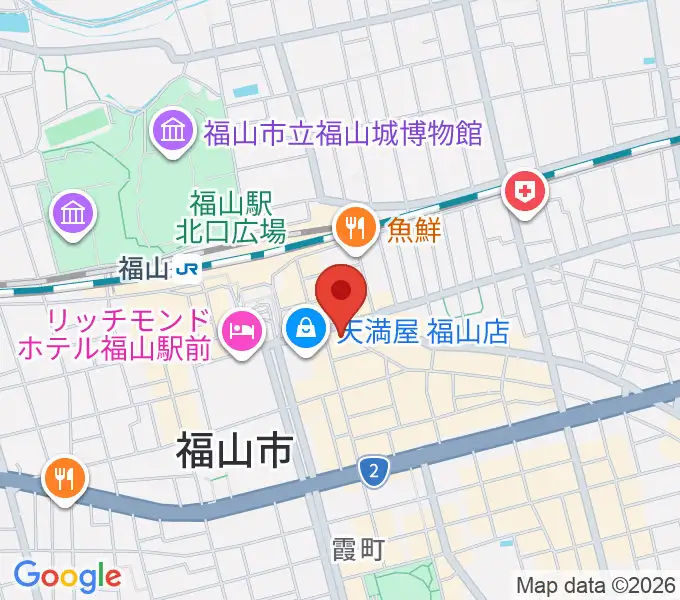 カワイ福山ショップの地図