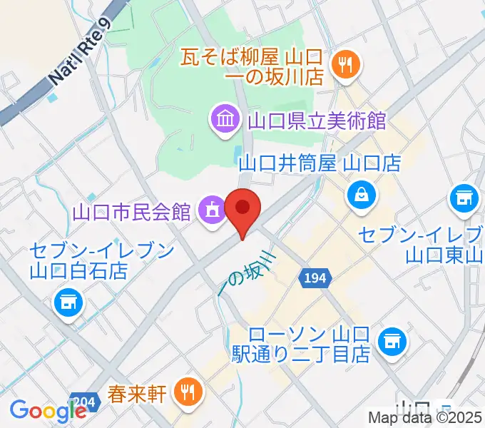カワイ山口ショップの地図
