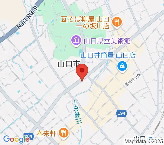 カワイ山口ショップの地図