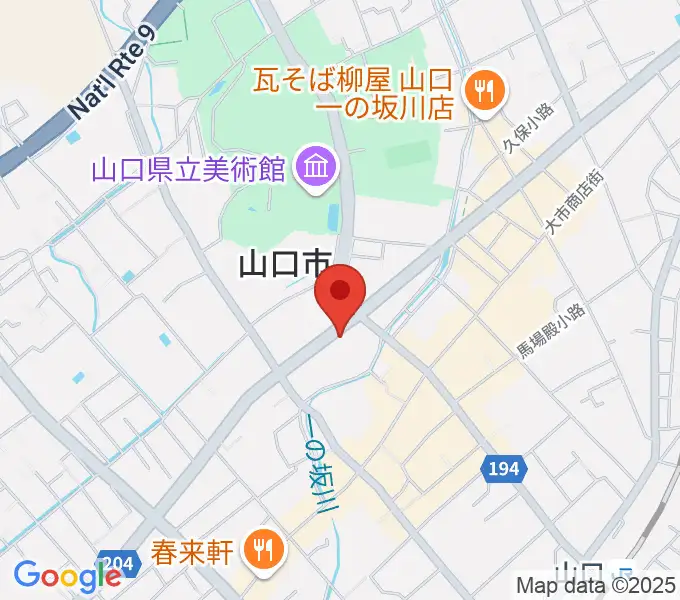カワイ山口ショップの地図
