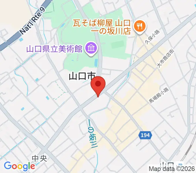 カワイ山口ショップの地図