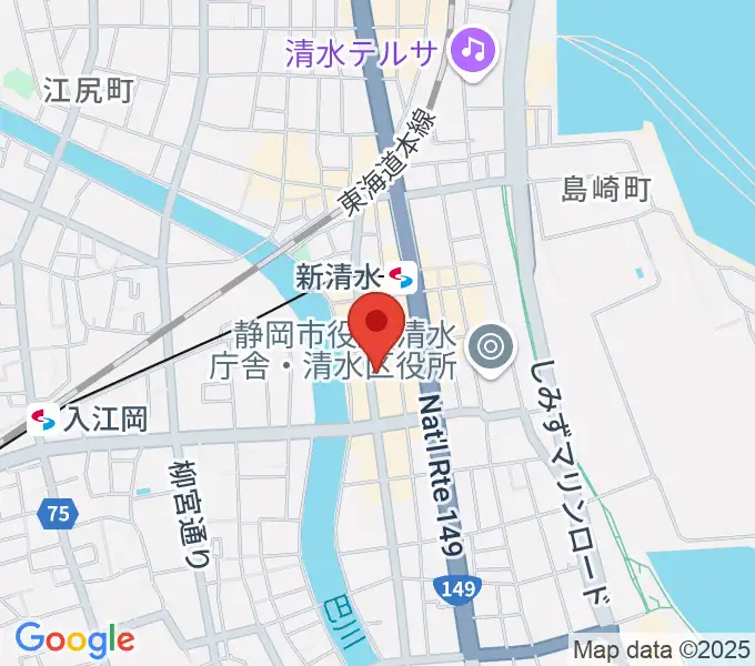 もちづき楽器 清水巴町本店の地図