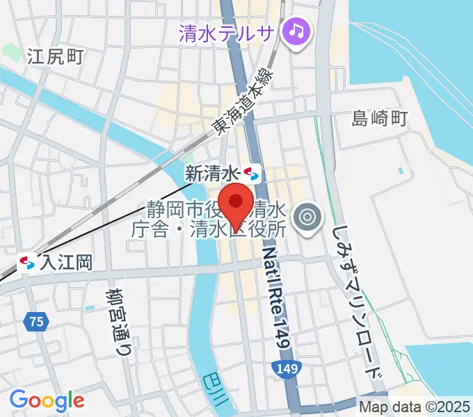 もちづき楽器 清水巴町本店の地図