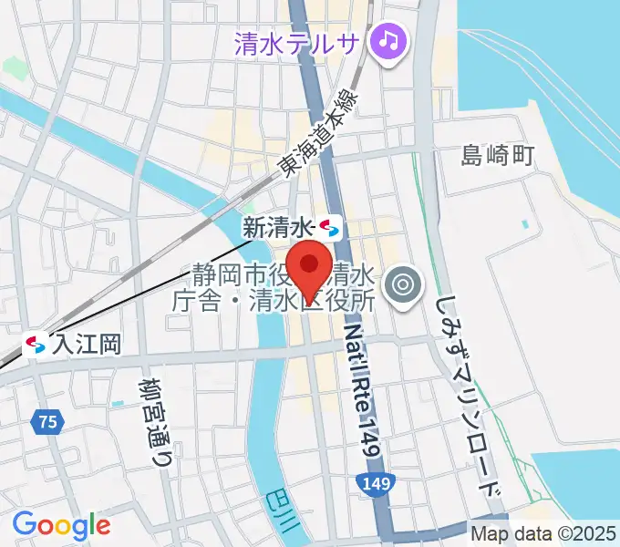 もちづき楽器 清水巴町本店の地図