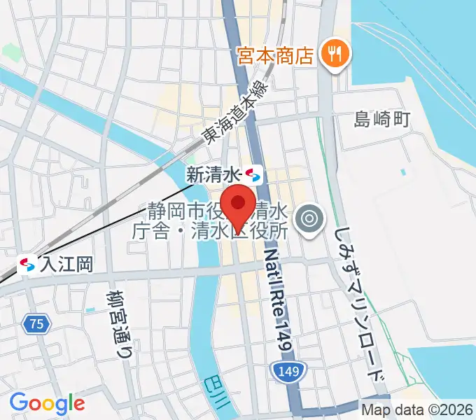 もちづき楽器 巴町本店の地図