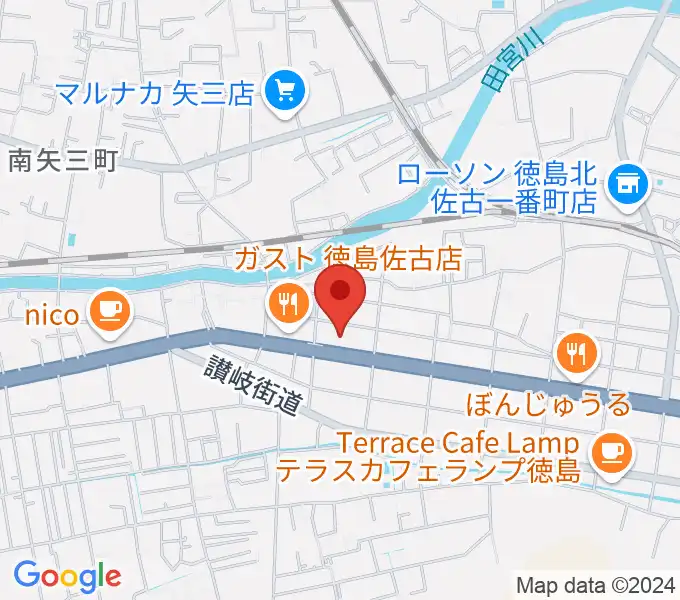 カワイ徳島ショップの地図